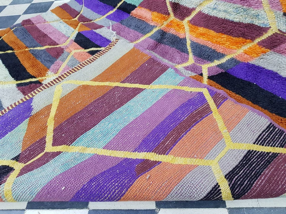 Colorful and soft Moroccan rug from Mrirt region