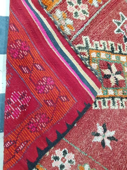 Fabulous Moroccan rug from Boujaad, vintage rug with insane colors