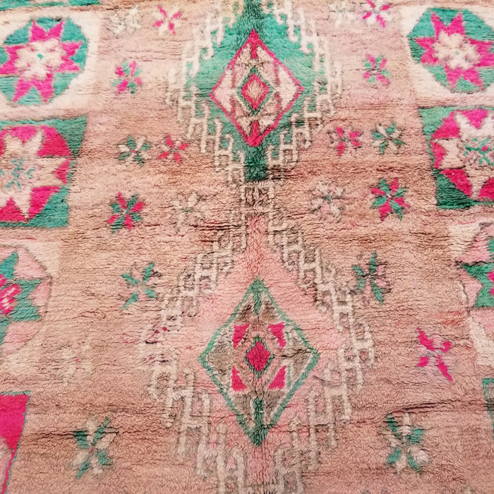 Peach Moroccan rug from Boujaad region