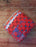Red Vintage Moroccan Floor Cushion Pouf 60 x 60 x 20 cm