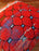 Red Vintage Moroccan Floor Cushion Pouf 60 x 60 x 20 cm