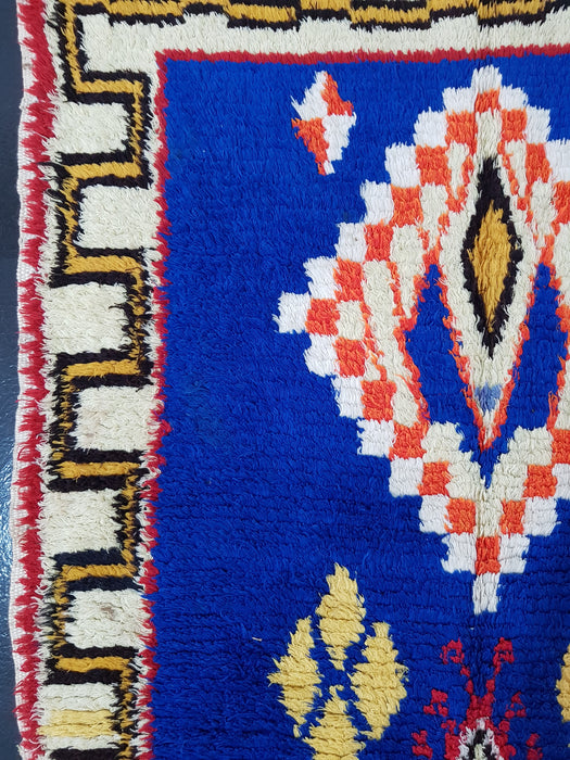 Blue Moroccan rug from Azilal region
