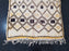 Square white Moroccan rug from AZILAL region