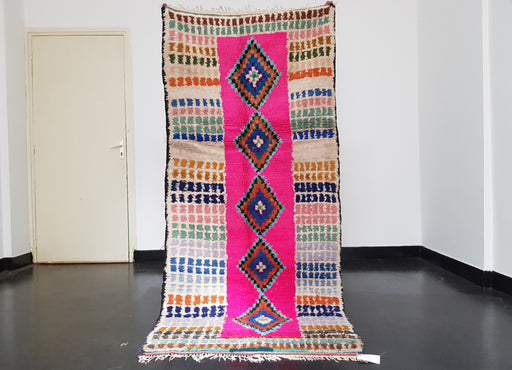 Colorful Moroccan runner rug from AZILAL region