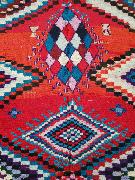 Beautiful red Moroccan rug from Azilal region
