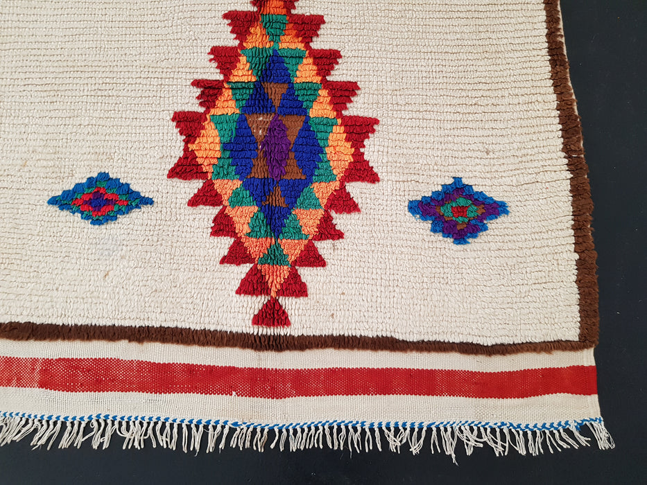 White Moroccan rug from Azilal region