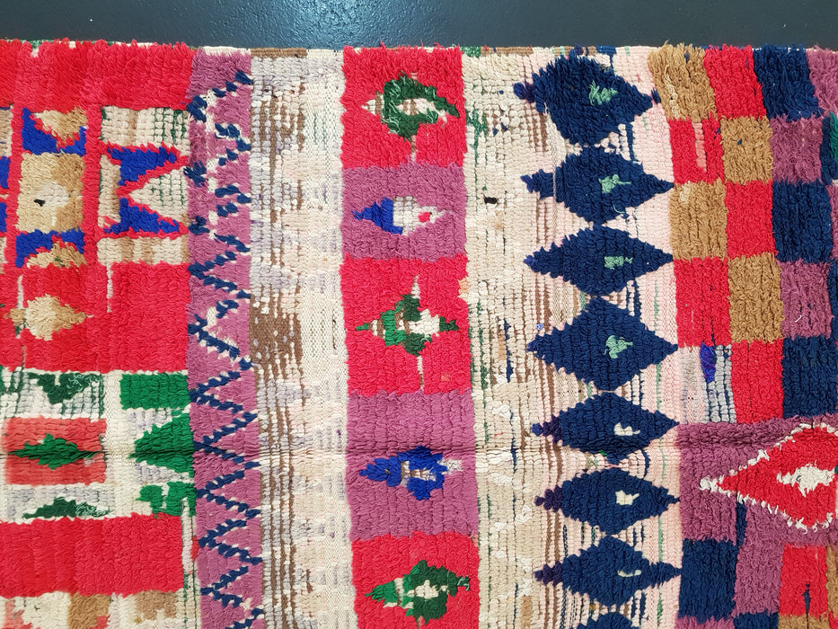 Vintage colorful Moroccan rug from Azilal region