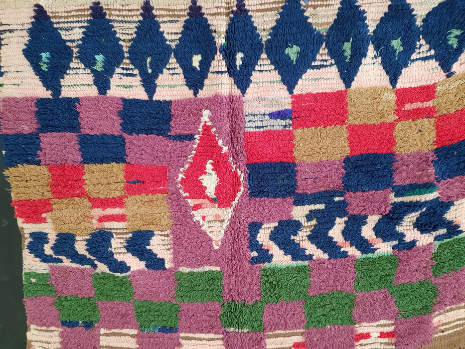 Vintage colorful Moroccan rug from Azilal region