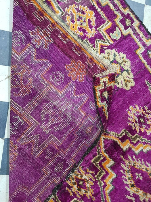 Gorgeous purple Moroccan rug from Boujaad region
