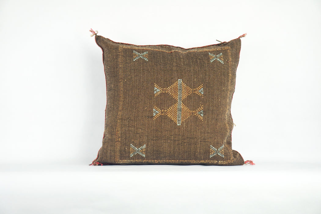 Brown Moroccan Cactus Pillow cover, Bohemian sabra