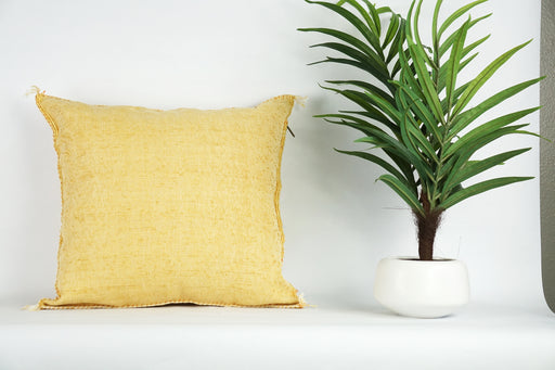 Yellow Moroccan Cactus Pillow cover, Bohemian sabra