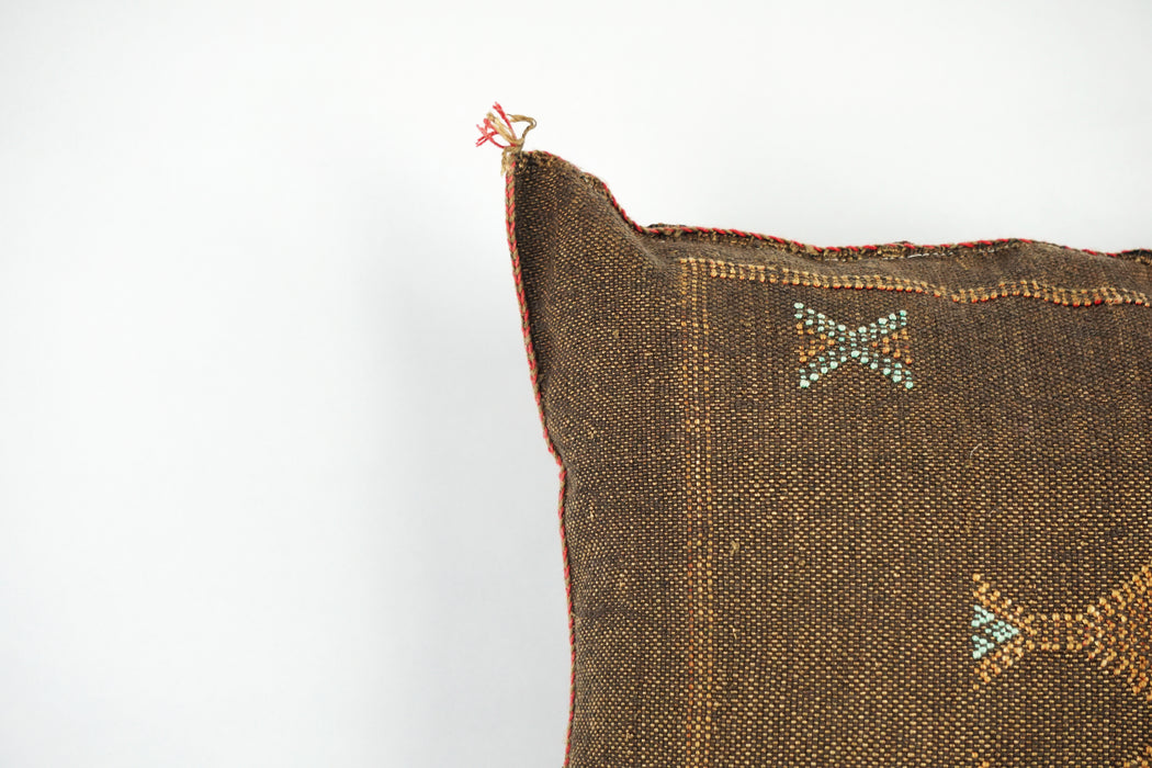 Brown Moroccan Cactus Pillow cover, Bohemian sabra