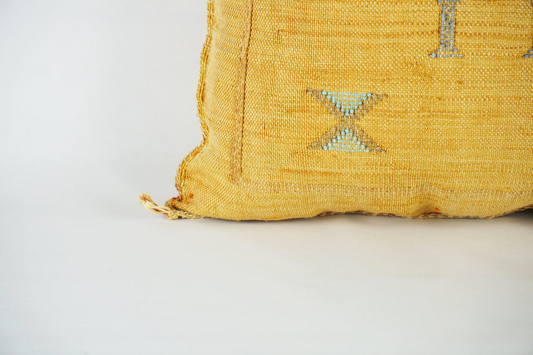 Lovely yellow Moroccan Cactus Pillow cover, Bohemian sabra