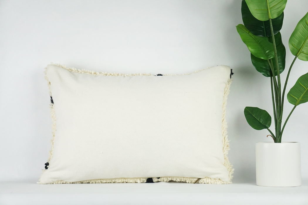 White Moroccan Pillow , Berber Pillow , Handmade Pillow , Decorative Pillow