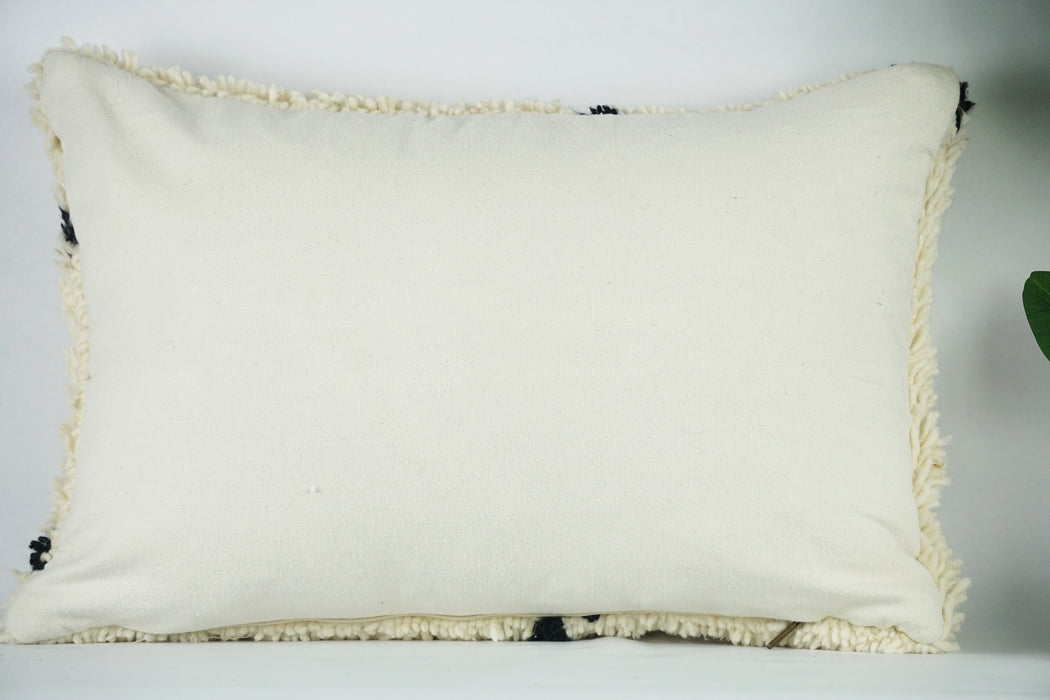 White Moroccan Pillow , Berber Pillow , Handmade Pillow , Decorative Pillow