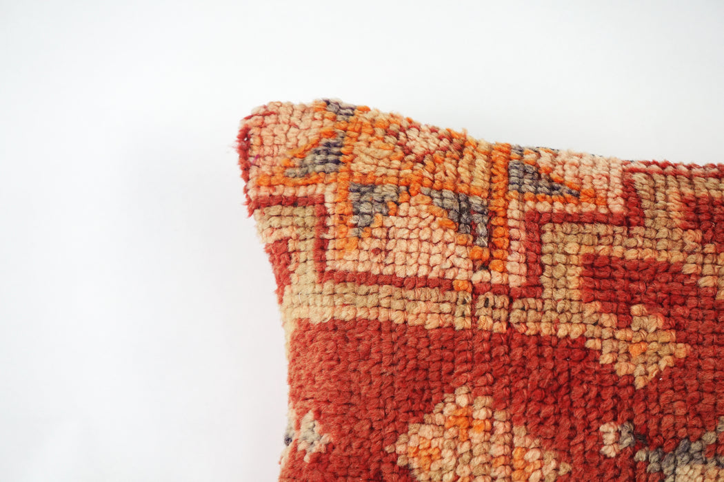 Red handmade Moroccan Pillow , Berber Pillow, Decorative pillow
