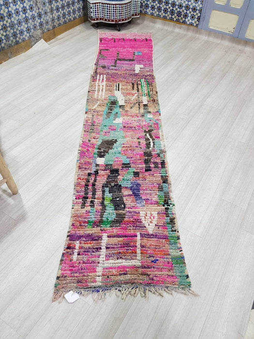 Colorful Moroccan rug runner, runner from Atlas mountain