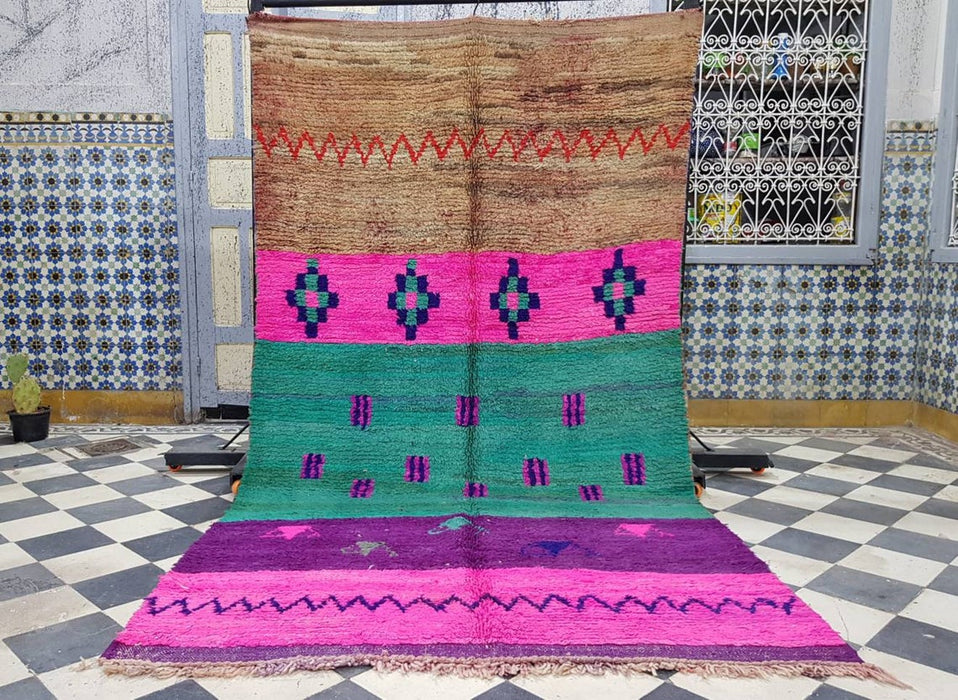 Beautiful colorful Moroccan rug from Boujaad