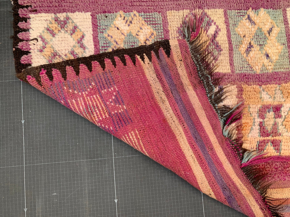 Lovely purple Moroccan rug from Boujaad region