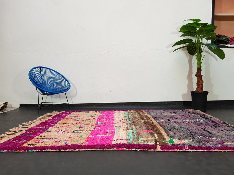 Purple Moroccan rug from Azilal region