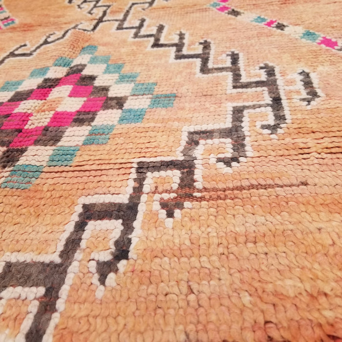 Peach Moroccan rug from Azilal region