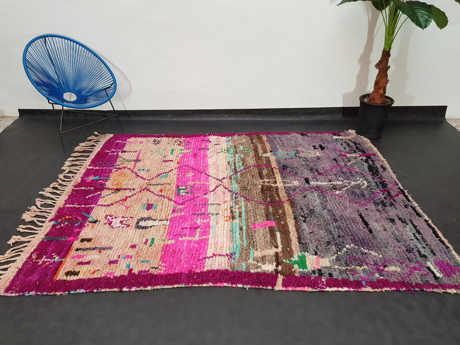 Purple Moroccan rug from Azilal region